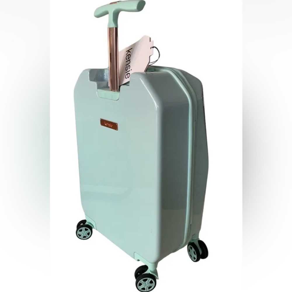 Kensie Luggage green 21” 3D Gemaston  Tsa Lock Carry-on  Mint Color  NEW